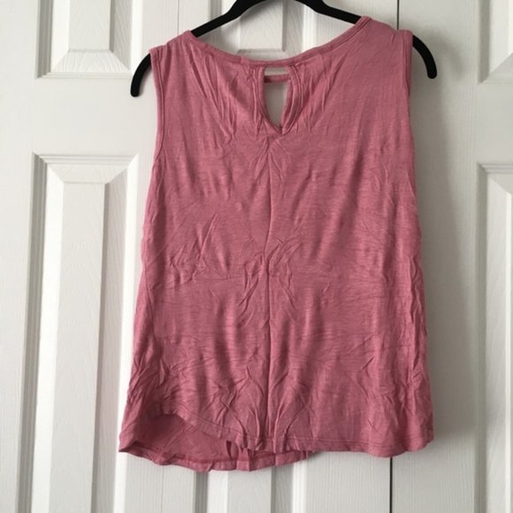 Mauve Pink Keyhole Tank Top - Picture 4 of 4